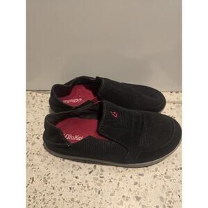 OluKai Nohea Mesh Black Slip-On Foldable Heel Comfort Loafer Shoes Men's US 9.5